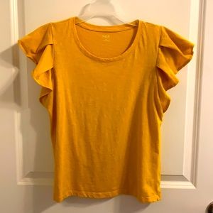 Cute ruffle sleeve T! A step above everyday basic